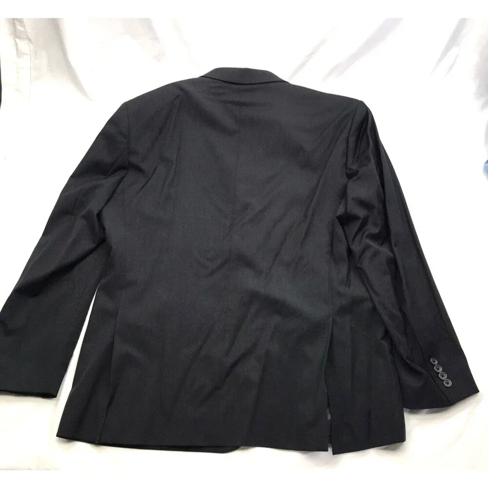 Pronto Uomo Platinum Wool Blazer Gray 44 L Sport Coat 2 Vent 2 Button Career